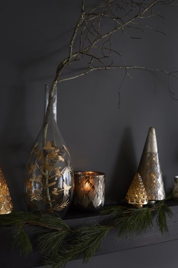 Gild Leaf Vase By Accent Decor | Vases | Modishstore - 5