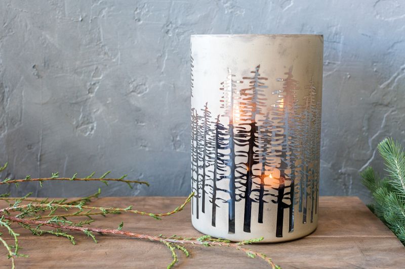In The Woods Hurricane By Accent Decor | Candle Holders | Modishstore - 2