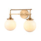 Beverly Hills Vanity Light in Satin Brass with White Feathered Glass by ELK Lighting-2