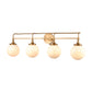 Beverly Hills Vanity Light in Satin Brass with White Feathered Glass by ELK Lighting-4