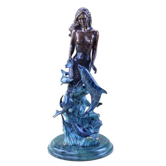 Mermaid with Dolphins By SPI Home | Home Accents | Modishstore