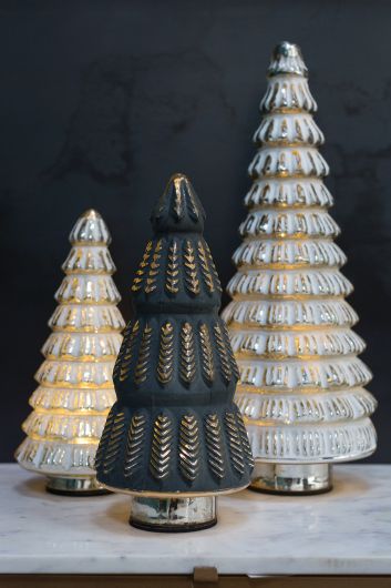 Good Tidings Christmas Tree- Glass- Set Of 2 By Accent Decor | Tabletop Trees | Modishstore - 3