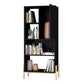 Manhattan Comfort Bowery Bookcase with 5 Shelves in Black and Oak | Bookcases | Modishstore