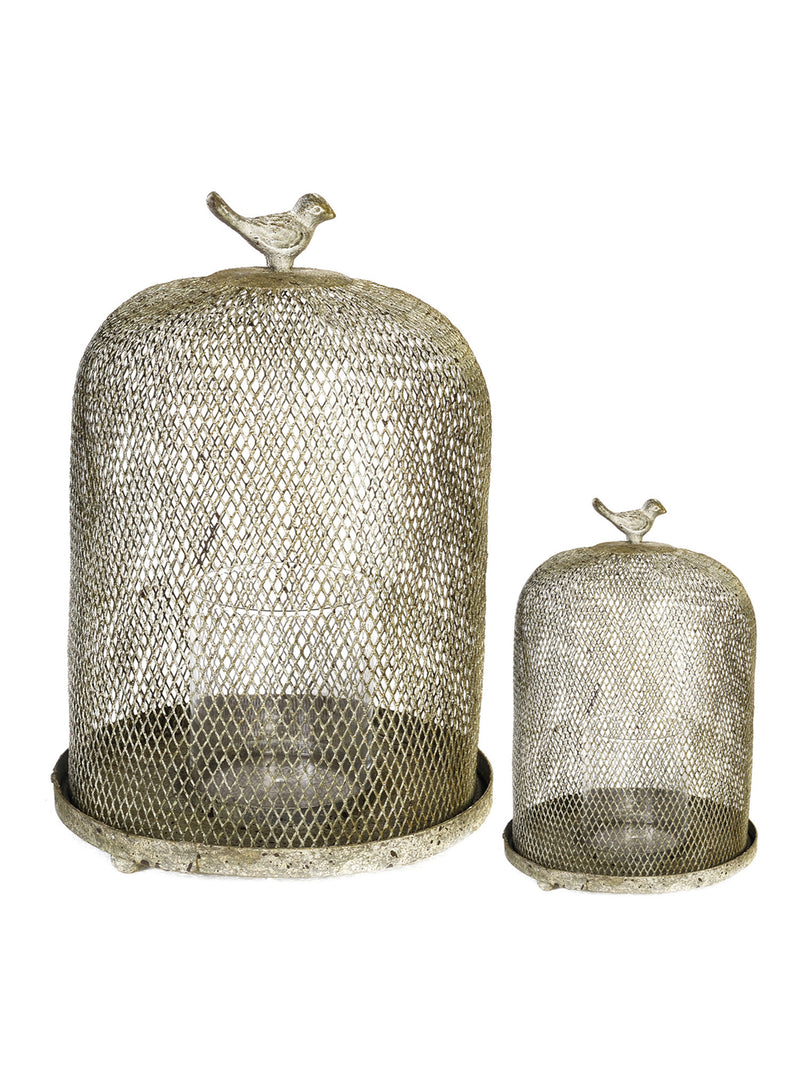 A&B Home Ophira Golden Sparrow Mesh Candle Holders - 2Pc/Box - Set Of 2 | Candle Holders | Modishstore