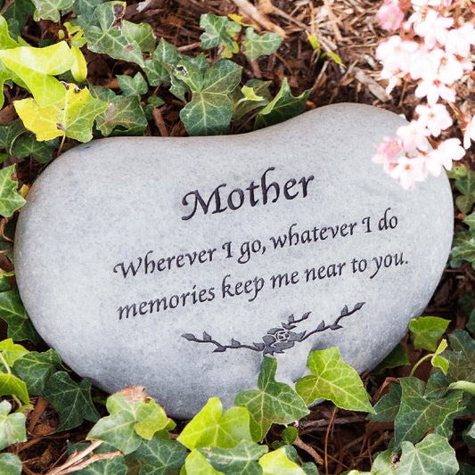 Garden Age Supply Memorial Heart Stone - Mother | Garden Sculptures & Statues | 31221 |  Modishstore 