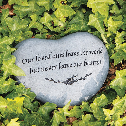 Garden Age Supply Memorial Heart Stone - Our loved ones leave the world | Garden Sculptures & Statues | 31227 |  Modishstore 