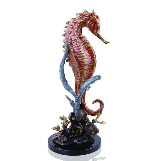 Large Seahorse with Coral By SPI Home | Home Accents | Modishstore