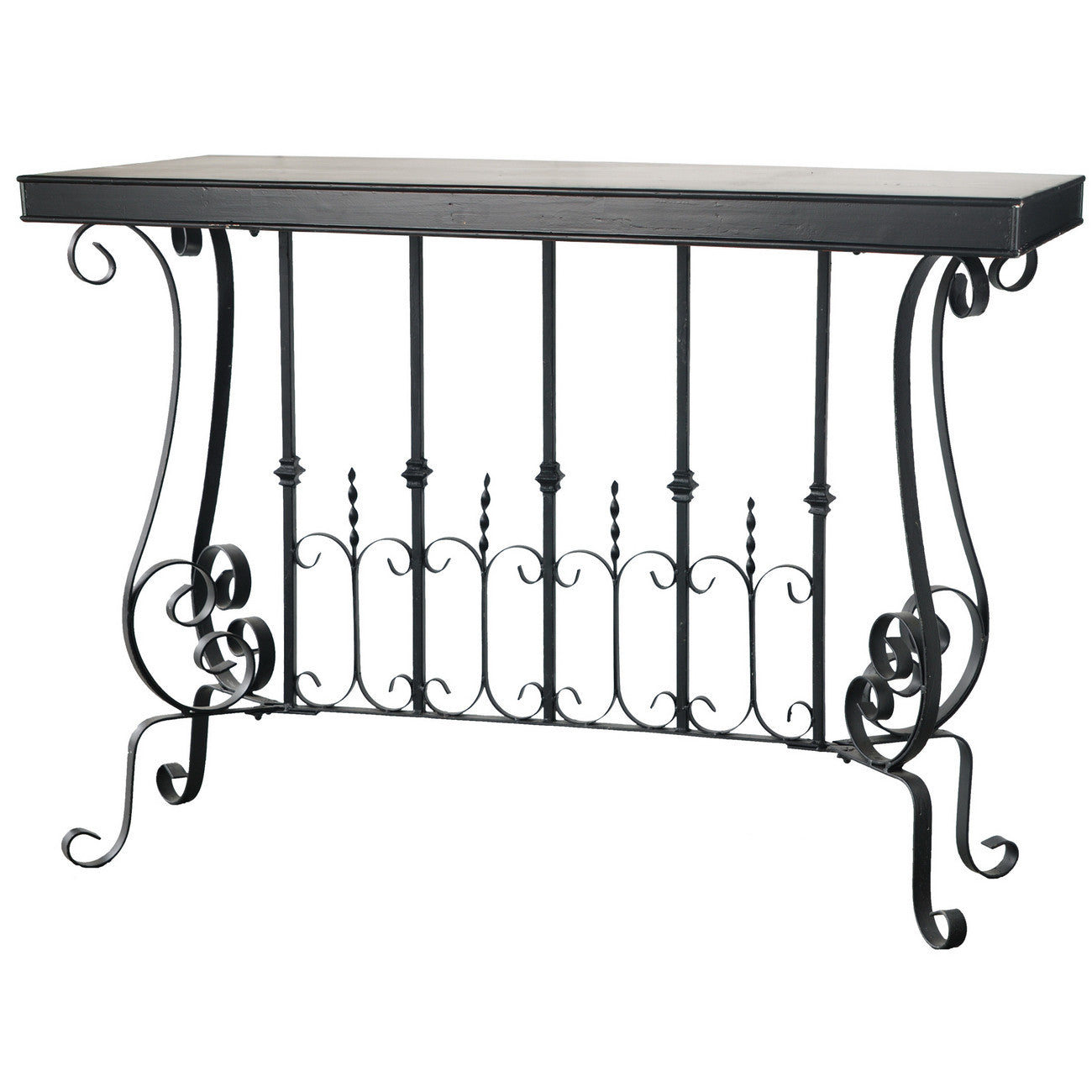A&B Home Black Console Table - Thumbnail 3