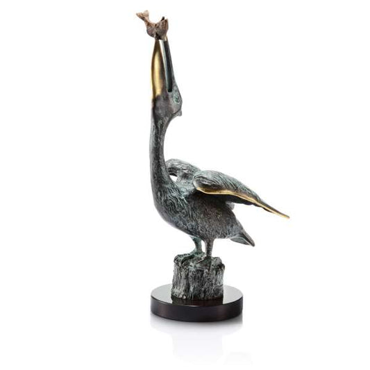Pelican Eating Fish By SPI Home | Home Accents | Modishstore