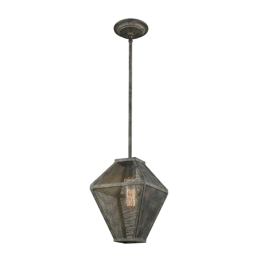 Salisbury 1-Light Mini Pendant in Malted Rust with Metal Mesh Shade ELK Lighting | Pendant Lamps | Modishstore