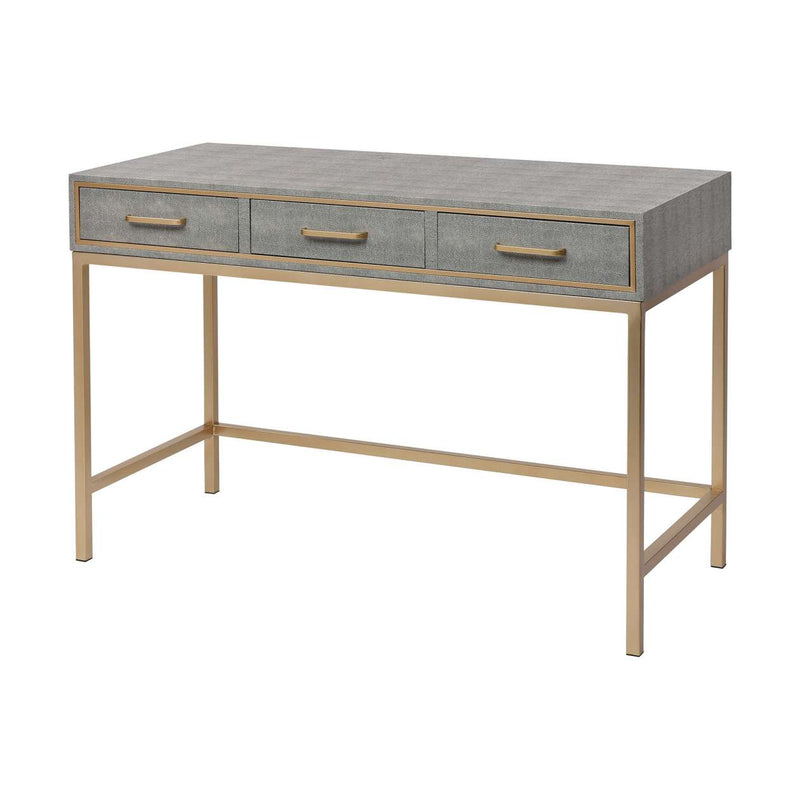 Sands Point 3-Drawer Desk in Grey and Gold ELK Home | Drawers | Modishstore