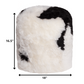Spotted Short-Hair Sheepskin - Stump Pouf By Homeroots | Poufs | Modishstore - 2