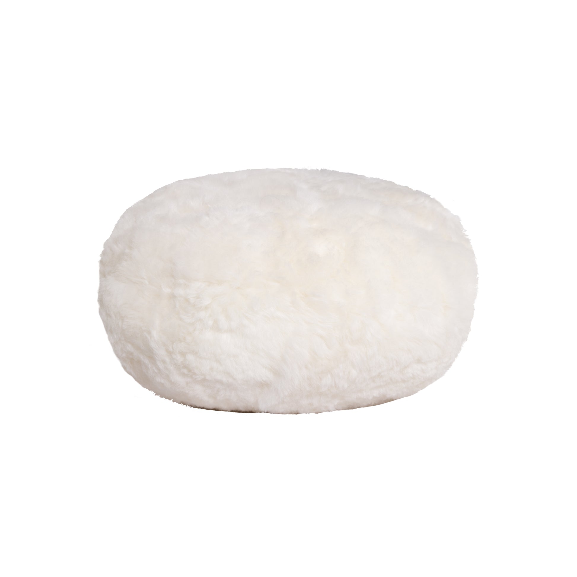 White Short-Hair Sheepskin - Ottoman Pouf By Homeroots | Poufs | Modishstore
