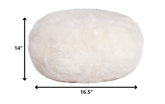 White Short-Hair Sheepskin - Ottoman Pouf By Homeroots | Poufs | Modishstore - 2