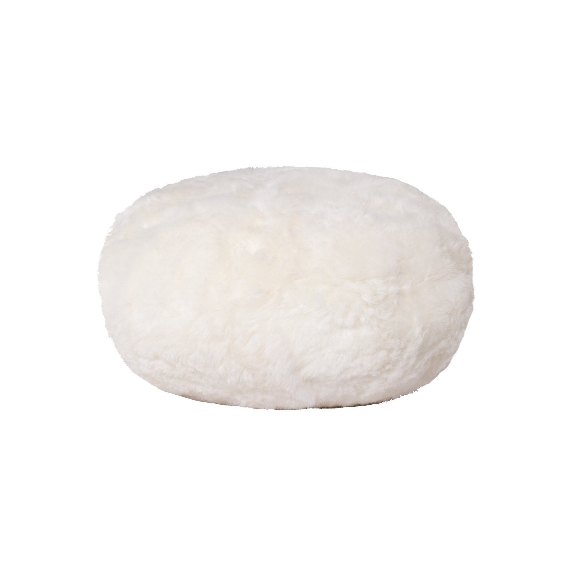 White Short-Hair Sheepskin - Ottoman Pouf By Homeroots | Poufs | Modishstore - 3