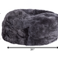 Brisa Short-Hair Sheepskin Bean Bag By Homeroots | Poufs | Modishstore - 2