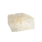 White Short-Hair Sheepskin Cube Pouf By Homeroots | Poufs | Modishstore
