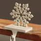 HomArt Snowflake Stocking Holder - Cast Iron - Antique White - Set of 4-3