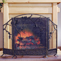 Pinecone Fireplace Screen By SPI Home
