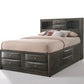 Eastern King Gray Oak Storage Bed By Homeroots | Beds | Modishstore