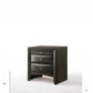 Gray Oak Rubber Wood Nightstand By Homeroots | Nightstands | Modishstore - 5