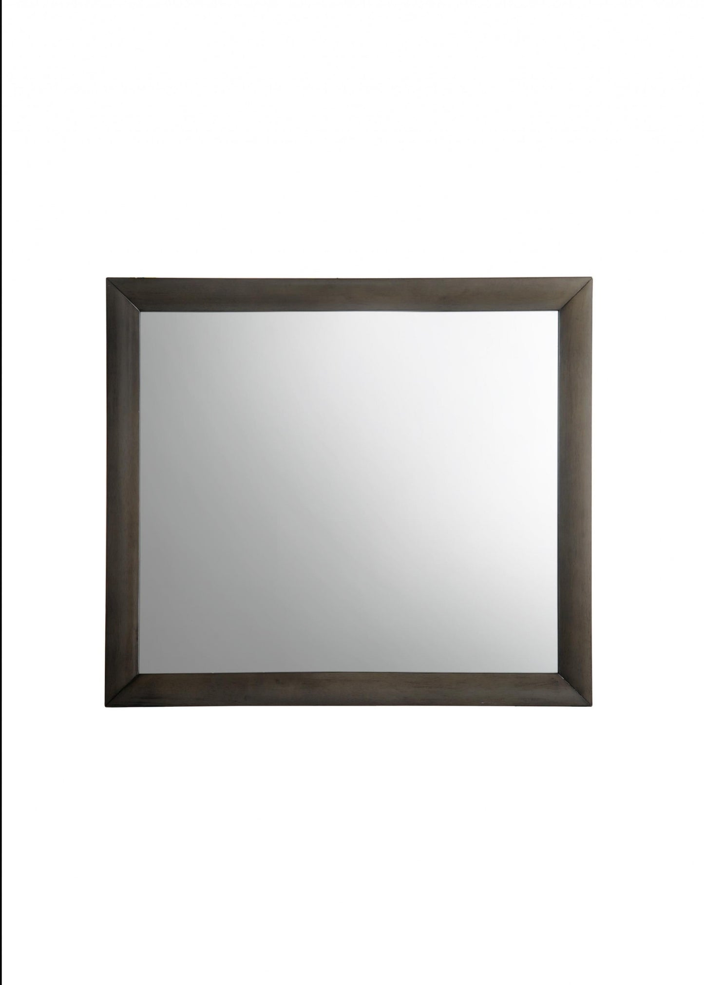 Gray Oak Wooden Rectangular Mirror By Homeroots | Mirrors | Modishstore - 4