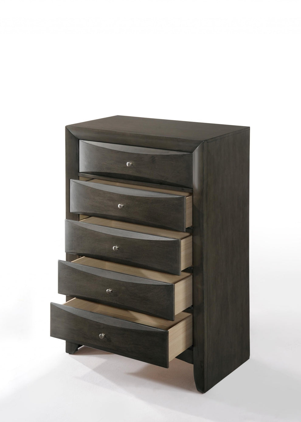 Gray Oak Rubber Wood Chest By Homeroots | Drawers | Modishstore - 2