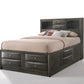 Gray Oak Rubber Wood Full Storage Bed By Homeroots | Beds | Modishstore