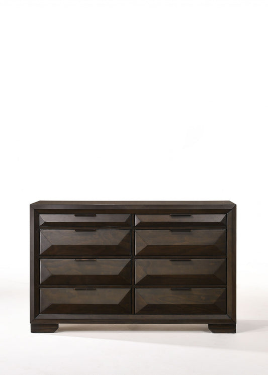 Espresso Rubber Wood Dresser By Homeroots | Dressers | Modishstore