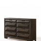 Espresso Rubber Wood Dresser By Homeroots | Dressers | Modishstore - 3