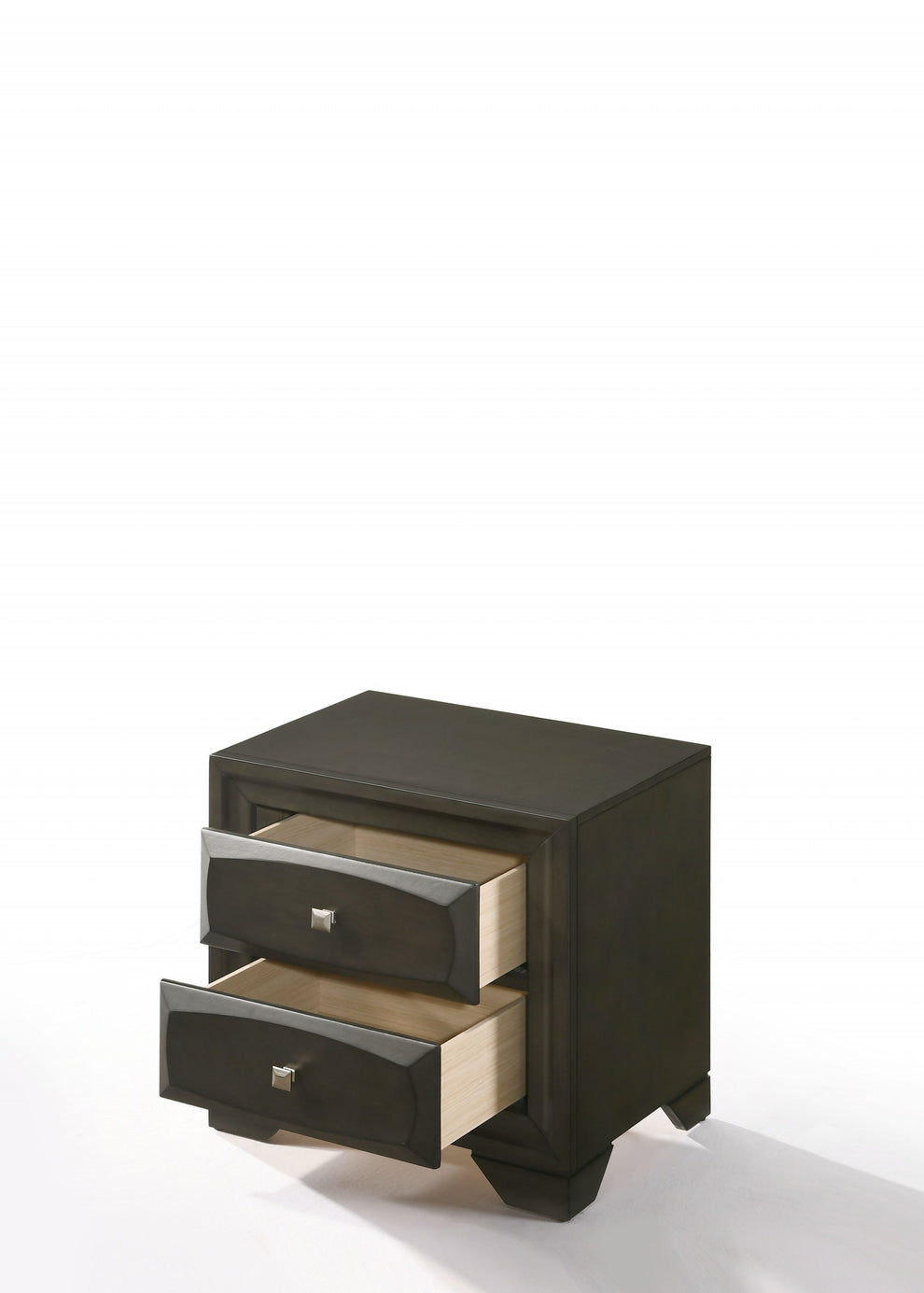 Antique Gray Rubber Wood Nightstand By Homeroots | Nightstands | Modishstore - 2