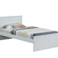Twin White Solid Wood Bed By Homeroots | Beds | Modishstore - 2