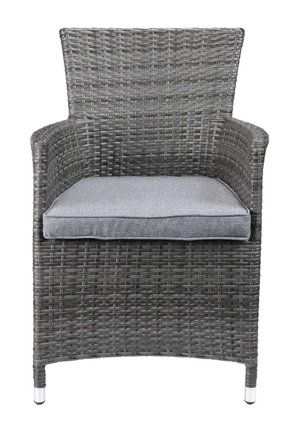 Updated Modern 3 Piece Gray Highback Wicker Patio Set By Homeroots | Outdoor Chairs | Modishstore - 3