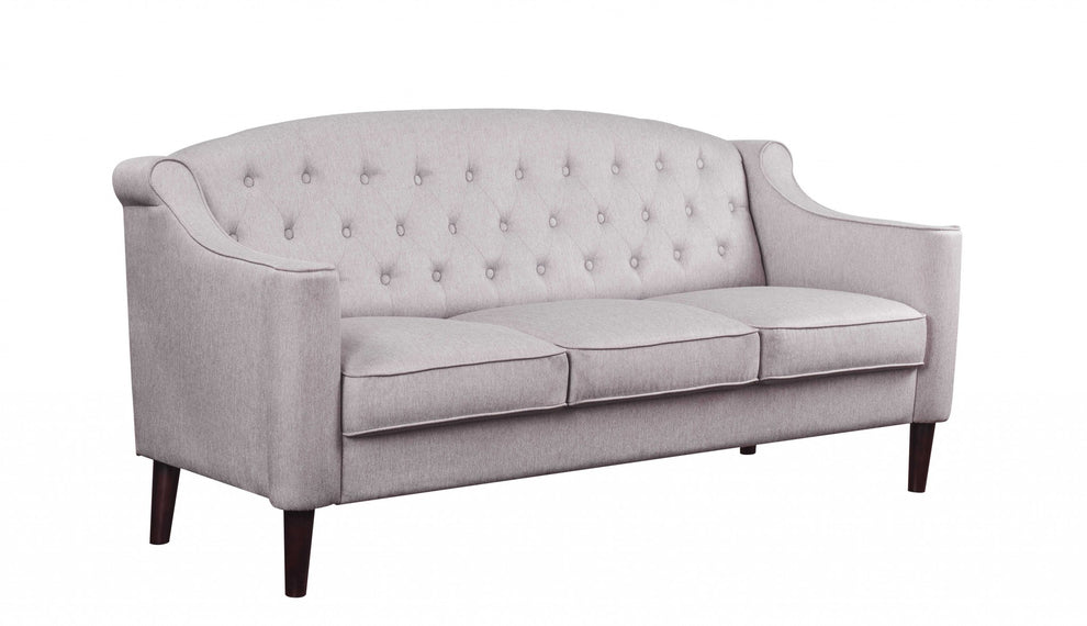 Cream Fabric Sofa By Homeroots | Sofas | Modishstore - 2