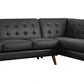Black PU Sectional Sofa By Homeroots | Sectional | Modishstore