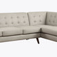 Gray Polyurethane Stationary L Shaped Two Piece Sofa And Chaise By Homeroots
