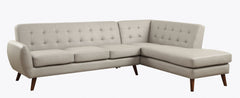 Gray Polyurethane Stationary L Shaped Two Piece Sofa And Chaise By Homeroots