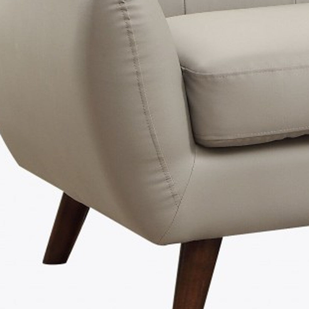 Gray Polyurethane Stationary L Shaped Two Piece Sofa And Chaise By Homeroots | Sectional | Modishstore - 2