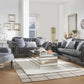 Dark Gray Velvet Sofa w Pillows By Homeroots - 318830 | Sofas | Modishstore - 2