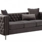 Dark Gray Velvet Sofa w Pillows By Homeroots - 318845 | Sofas | Modishstore