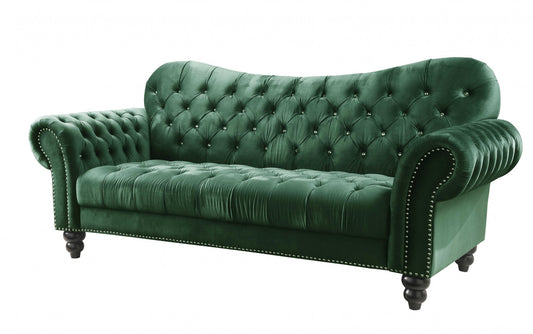 Green Velvet Sofa By Homeroots | Sofas | Modishstore