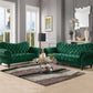 Green Velvet Loveseat By Homeroots | Loveseats | Modishstore - 2