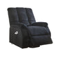 Black Velvet Recliner With Power Lift And Massage By Homeroots | Recliners | Modishstore
