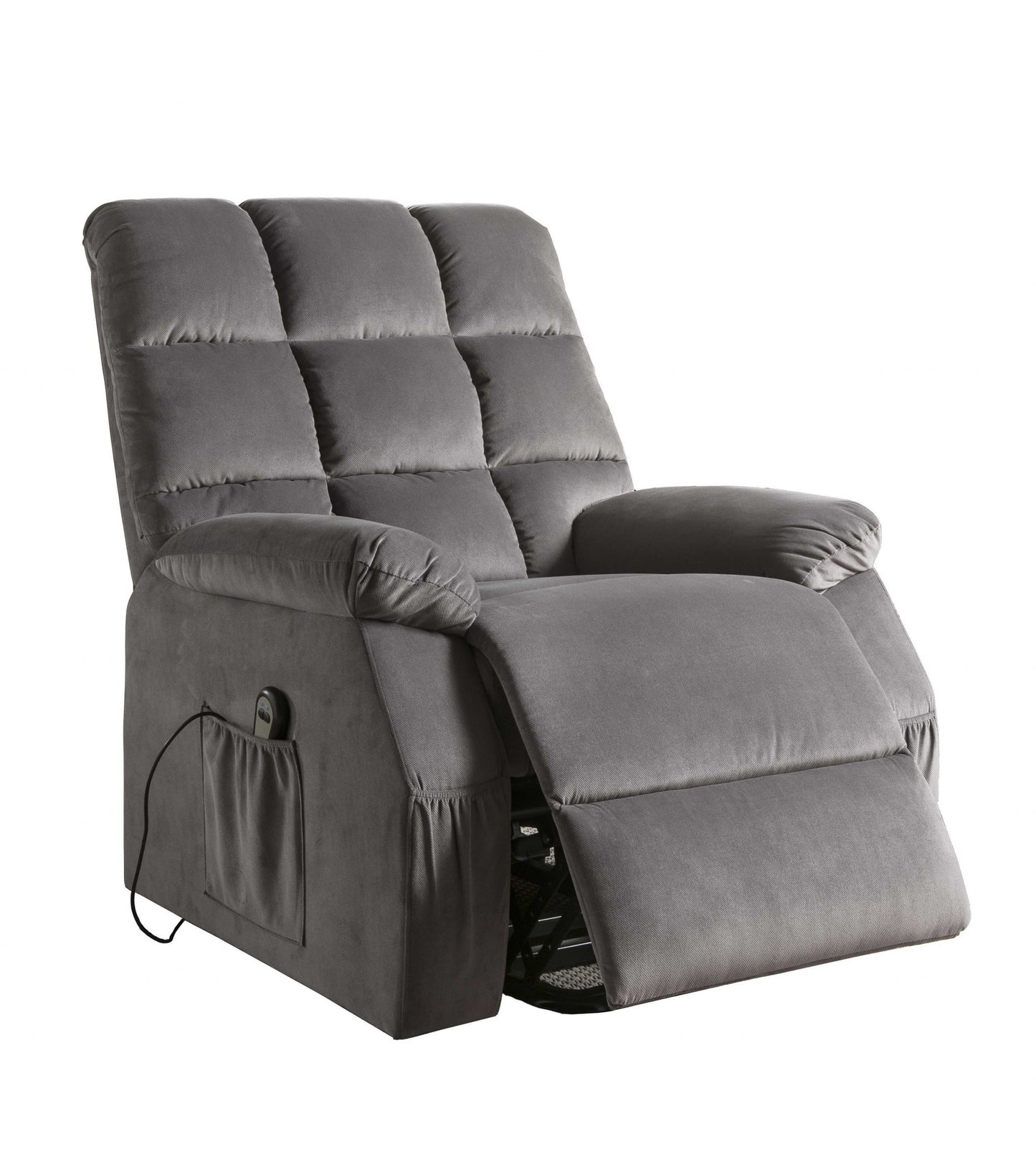 34" Gray Recliners By Homeroots | Recliners | Modishstore - 2