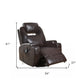 34" Brown Recliners By Homeroots