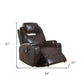 34" Brown Recliners By Homeroots | Recliners | Modishstore - 5