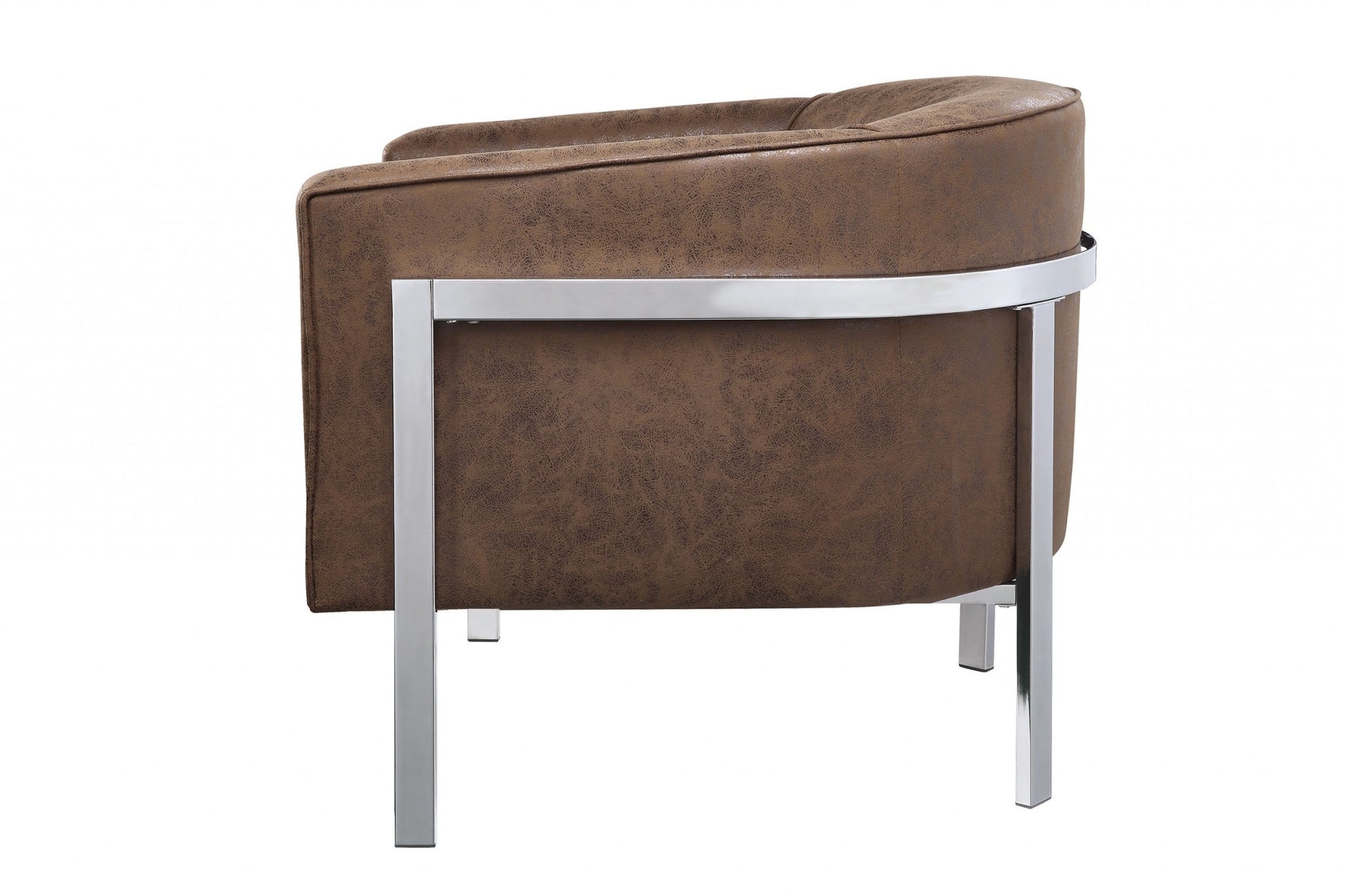 Brown Edgy Accent Chair By Homeroots | Accent Chairs | Modishstore - 4