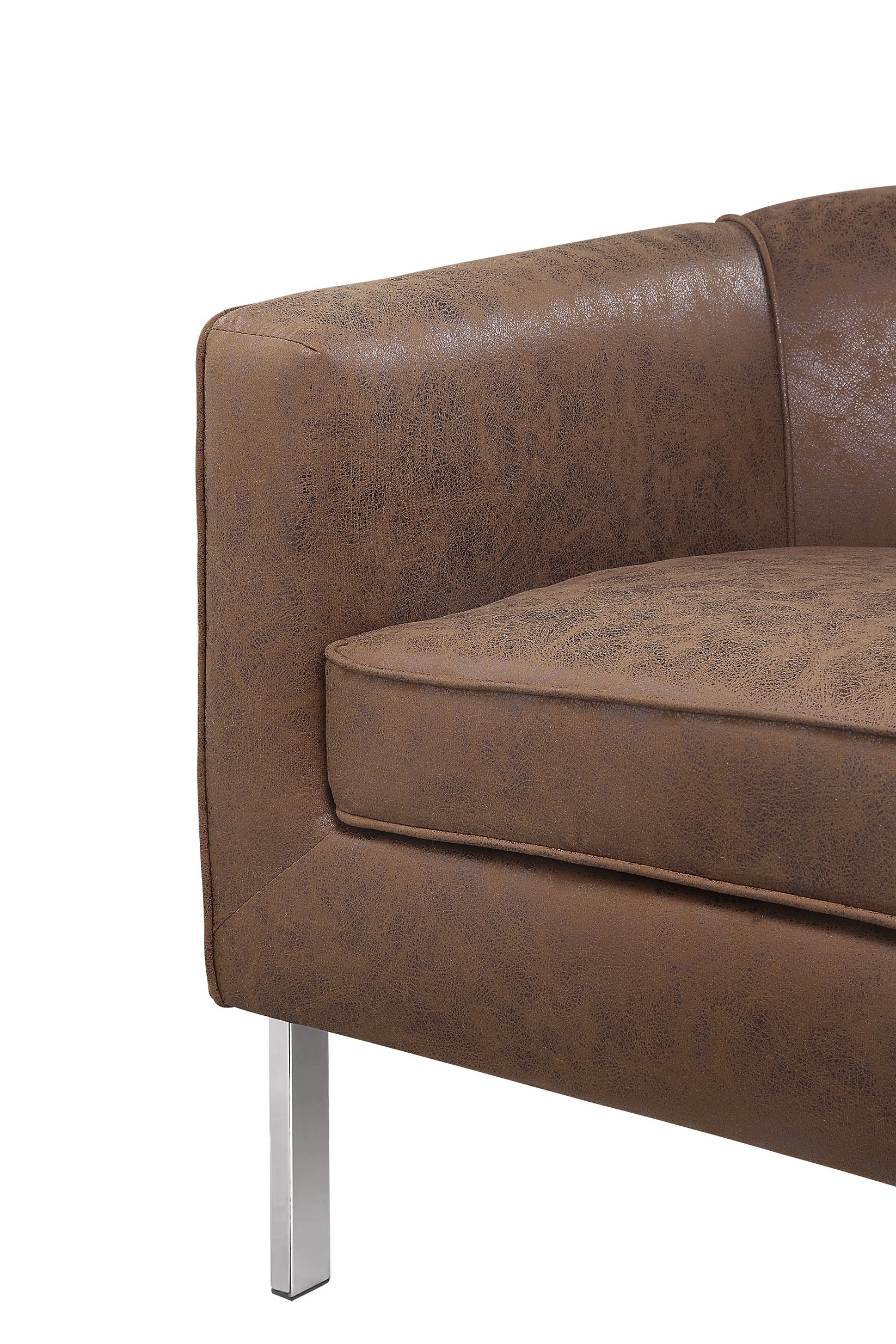 Brown Edgy Accent Chair By Homeroots | Accent Chairs | Modishstore - 5