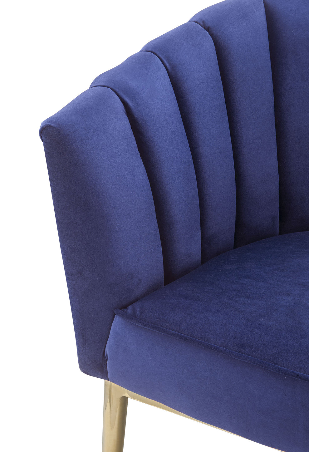 Blue Accent Chair By Homeroots | Accent Chairs | Modishstore - 5
