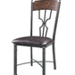 2Pc Espresso And Dark Bronze Side Chair By Homeroots | Dining Chairs | Modishstore